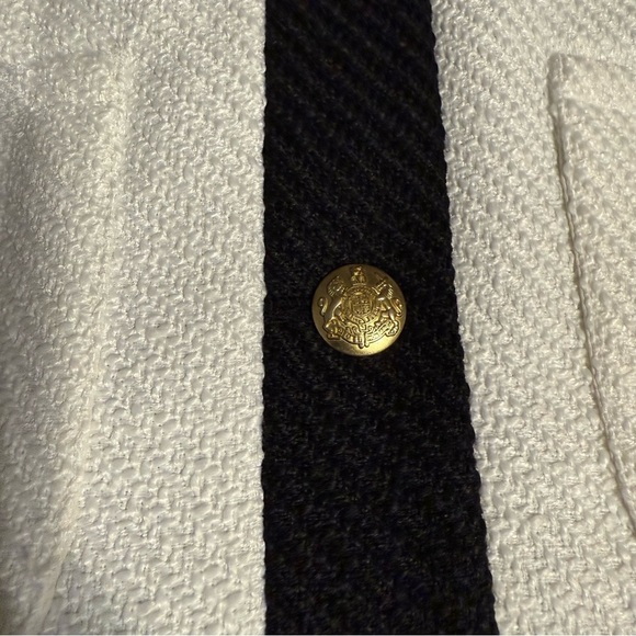 NEW J. Crew Factory Lady Tweed Jacket 14 Black White Gold Button Blazer Chic - Picture 13 of 16